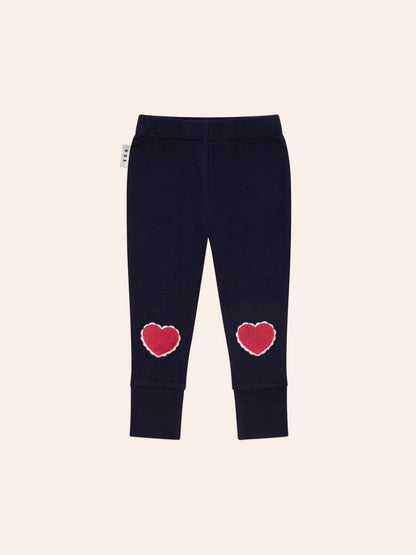 Huxbaby I Heart U Leggings – Navy Heart Knee Leggings Huxbaby