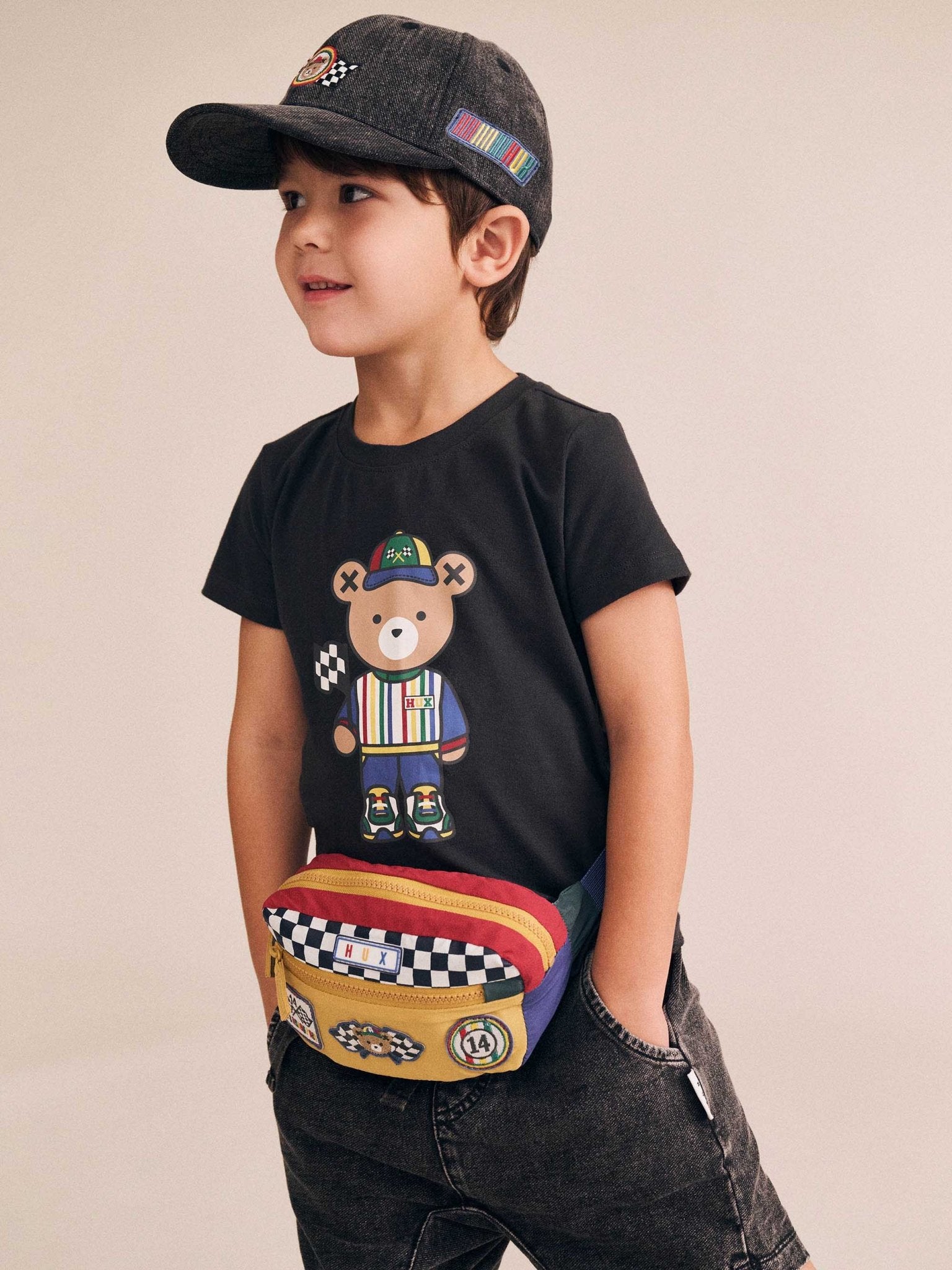 Huxbaby Motosport Hux Black Tee Huxbaby