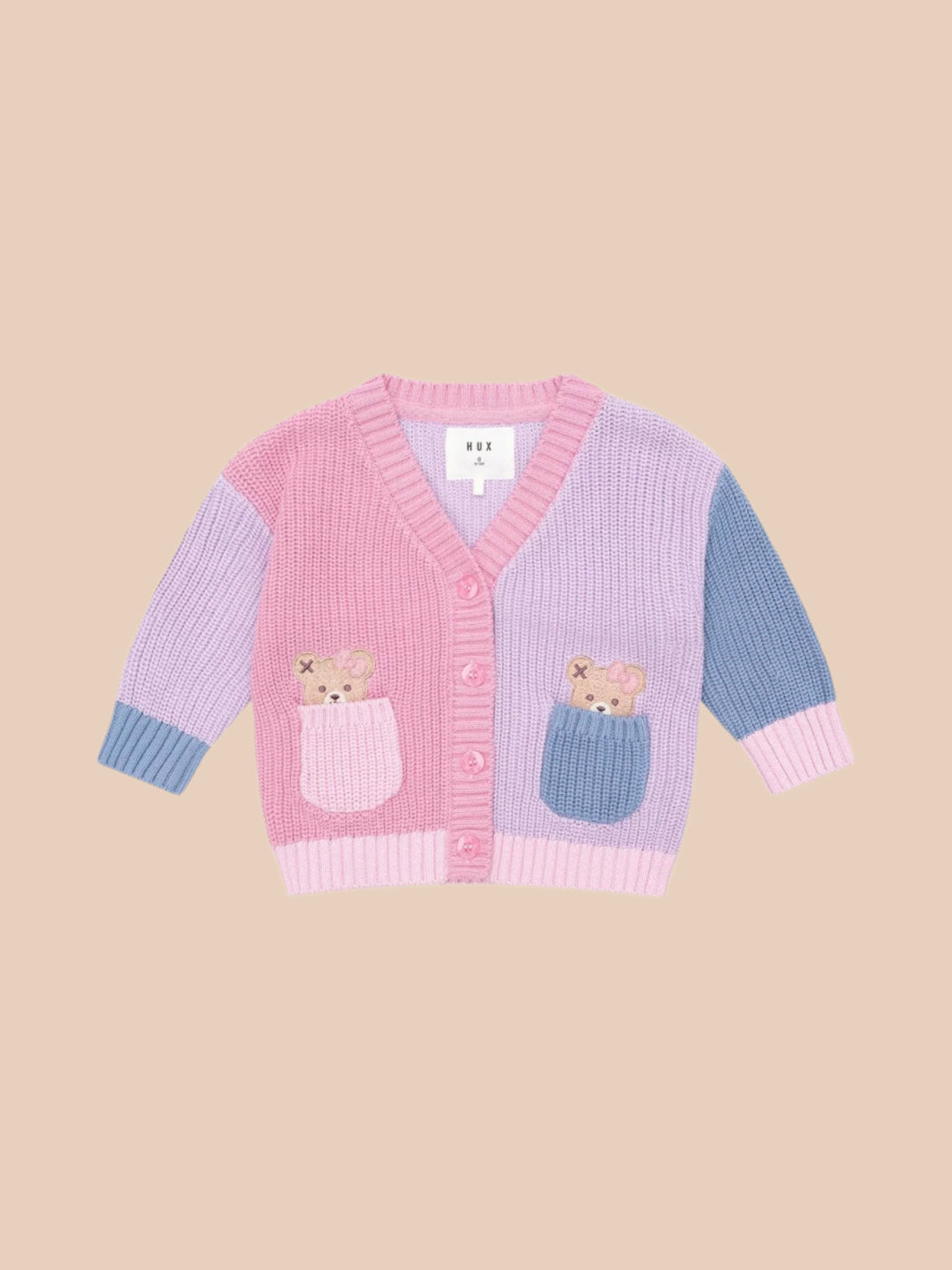 Huxbaby Peeping Pocket Girl Cardi Huxbaby