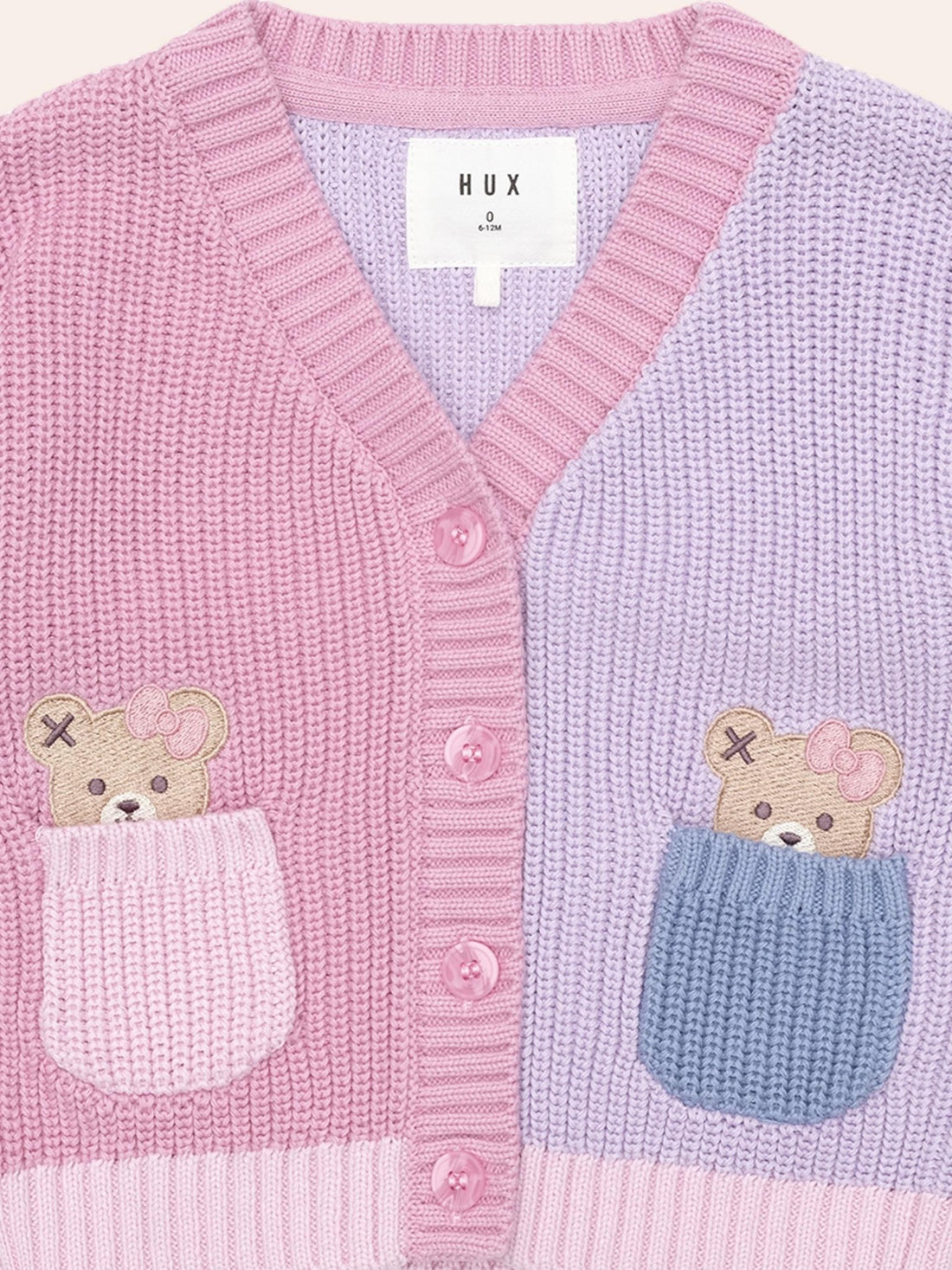 Huxbaby Peeping Pocket Girl Cardi Huxbaby