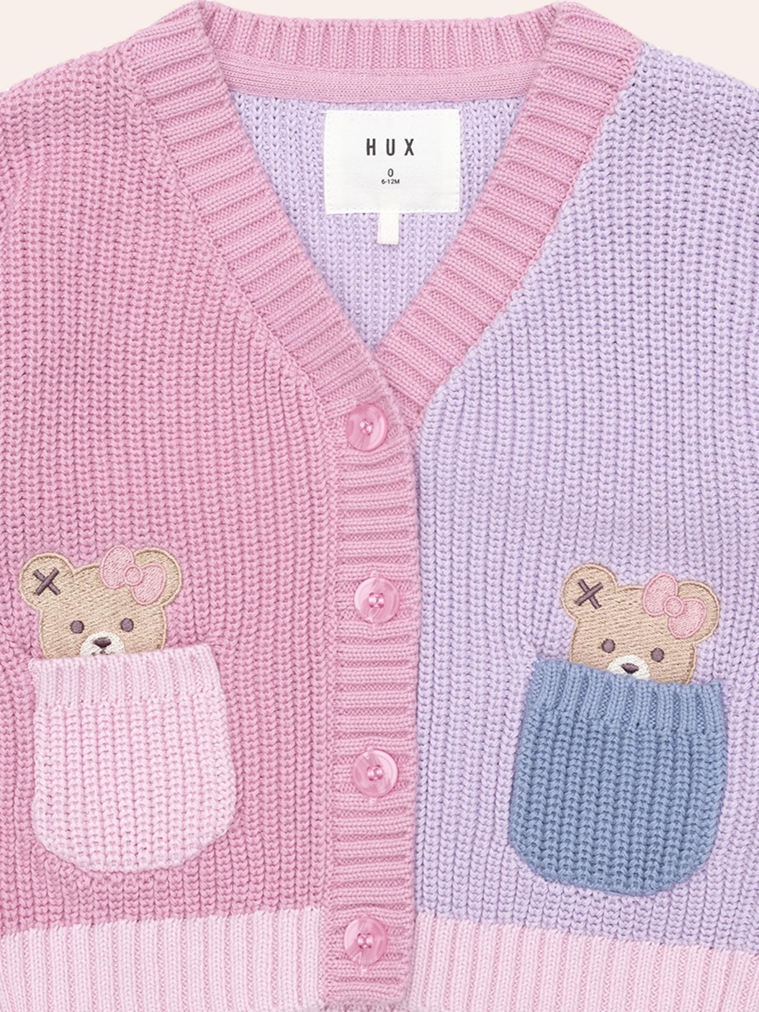 Huxbaby Peeping Pocket Girl Cardi Huxbaby