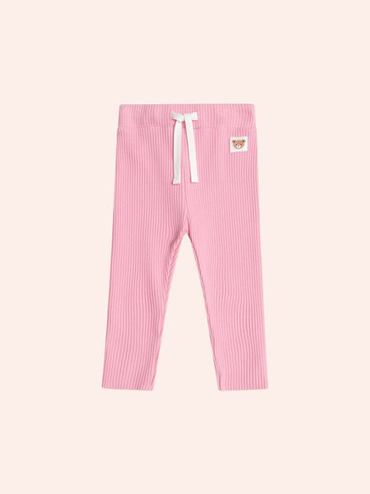 Huxbaby Pink Rib Leggings Huxbaby