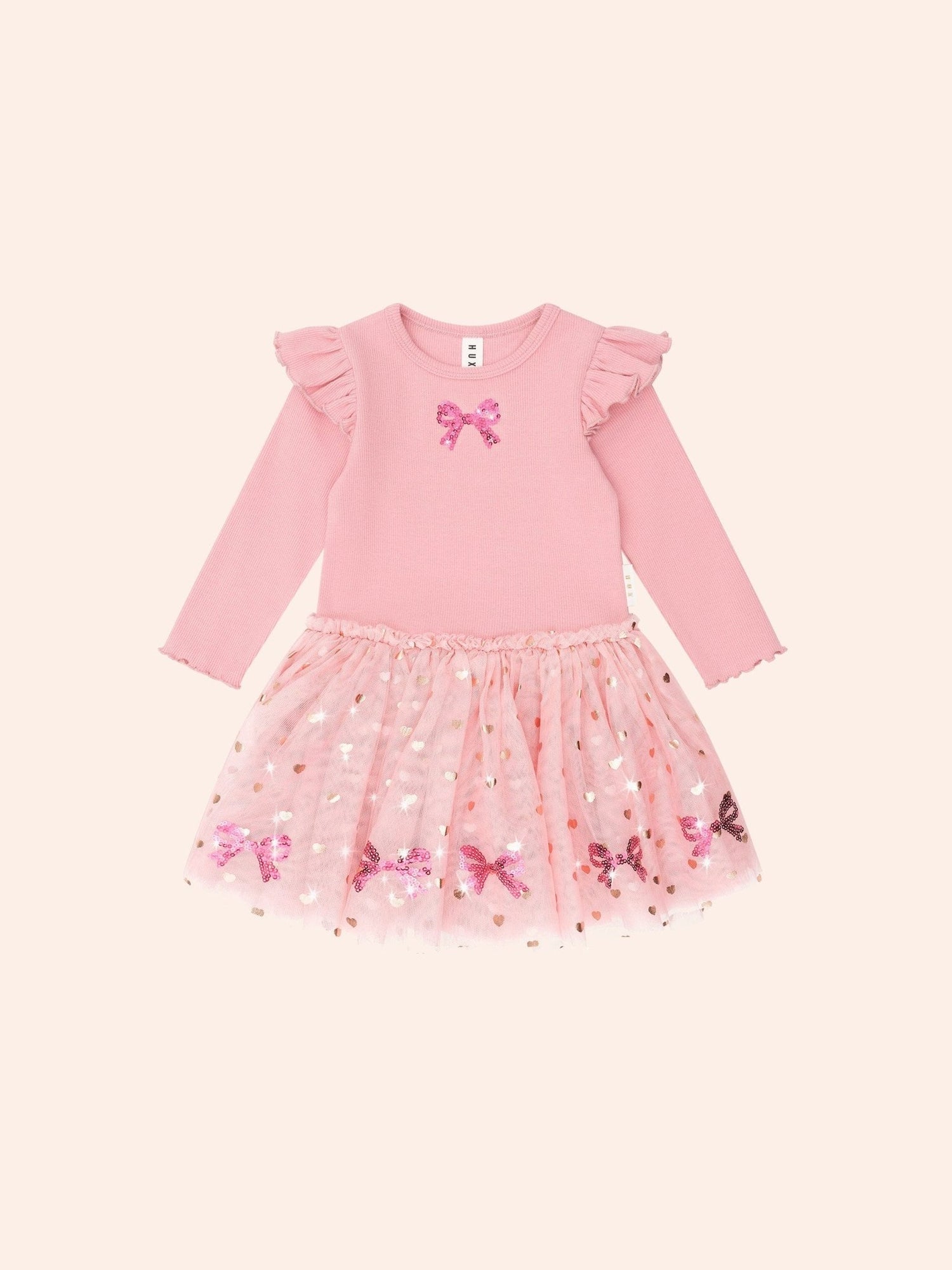 Huxbaby Sequin Bow Tulle Dress Huxbaby