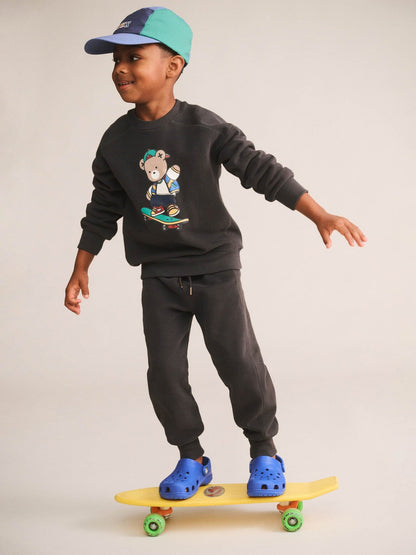 Huxbaby Skater Hux Sweatshirt in Soft Black