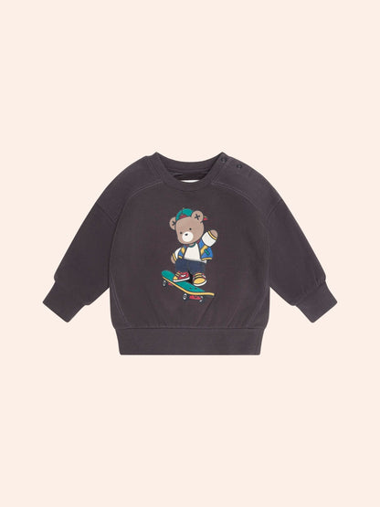 Huxbaby Skater Hux Sweatshirt in Soft Black