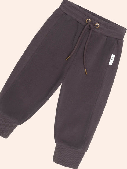 Huxbaby Soft Black Moto Trackpant