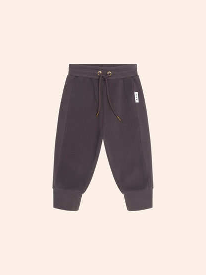 Huxbaby Soft Black Moto Trackpant