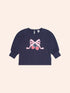 Huxbaby Strawberry Bow Puff Slv Top