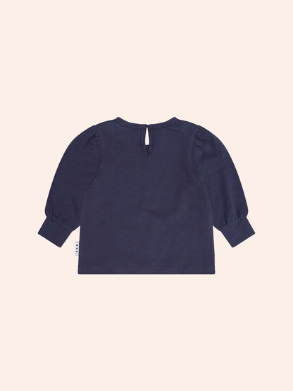 Huxbaby Strawberry Bow Puff Slv Top