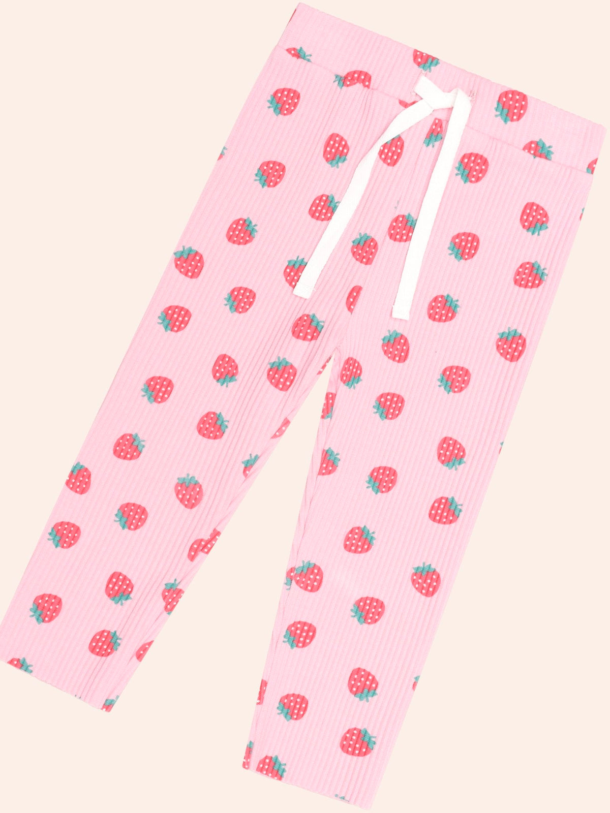 Huxbaby Strawberry Print Rib Legging