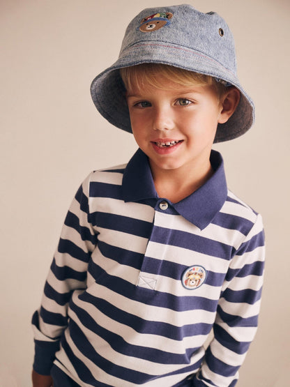 Huxbaby Stripe Polo Longsleeve Top Huxbaby