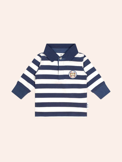 Huxbaby Stripe Polo Longsleeve Top Huxbaby