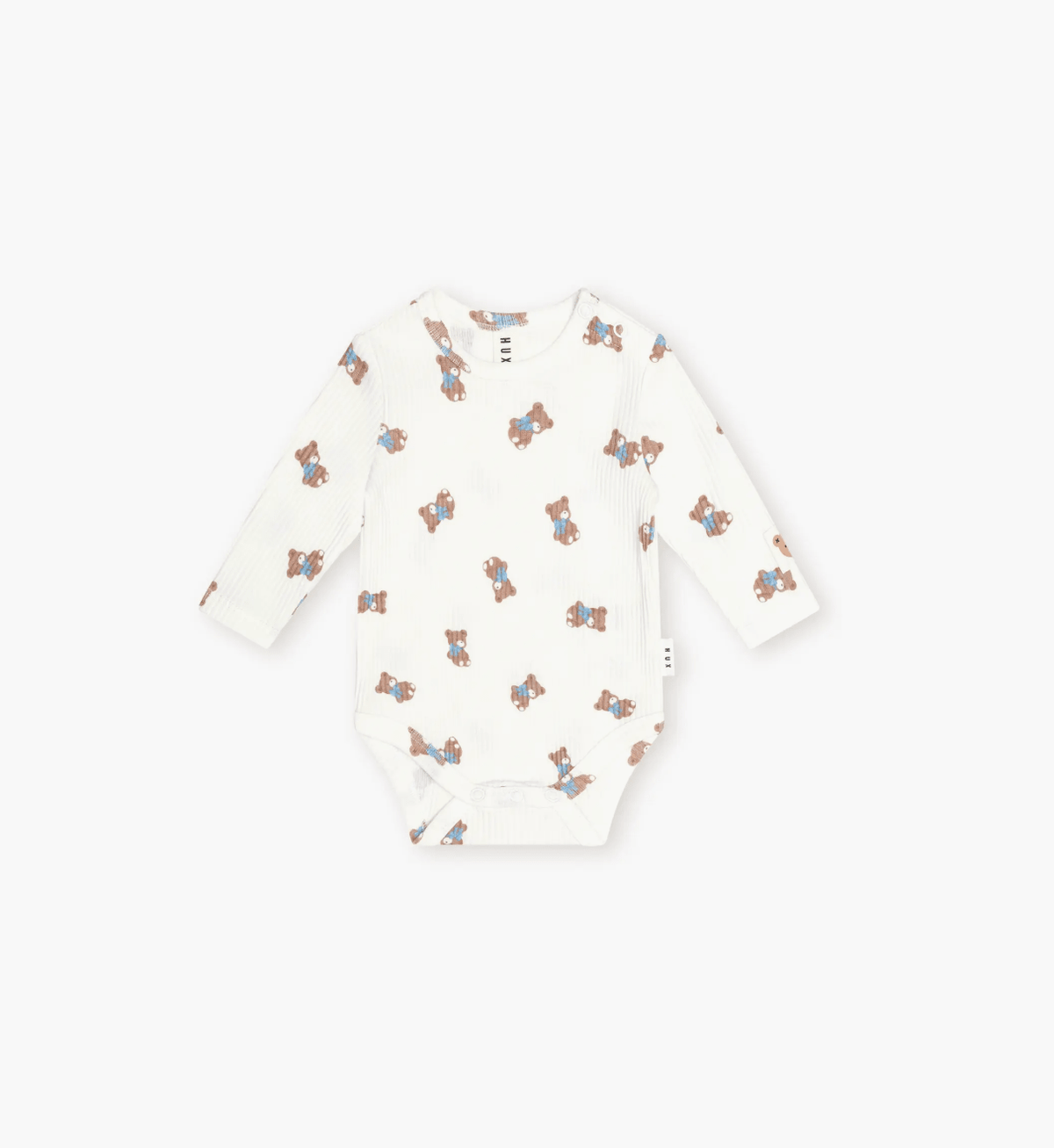 Huxbaby Tumbling Bow Hux Long Sleeve Bodysuit - Almond Milk Huxbaby