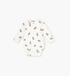 Huxbaby Tumbling Bow Hux Long Sleeve Bodysuit - Almond Milk Huxbaby