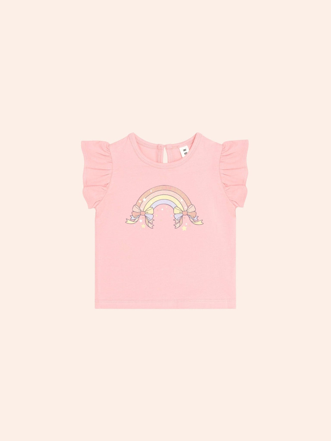 Huxbaby Whimsical Rainbow Frill Sleeve Tee Huxbaby