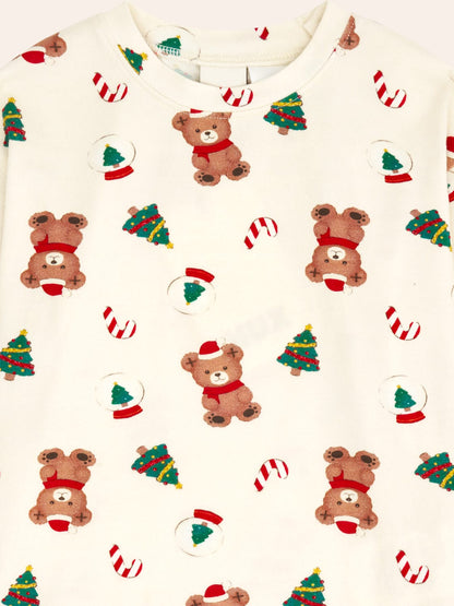Huxbaby Xmas Time Lounge Set - Eggnog