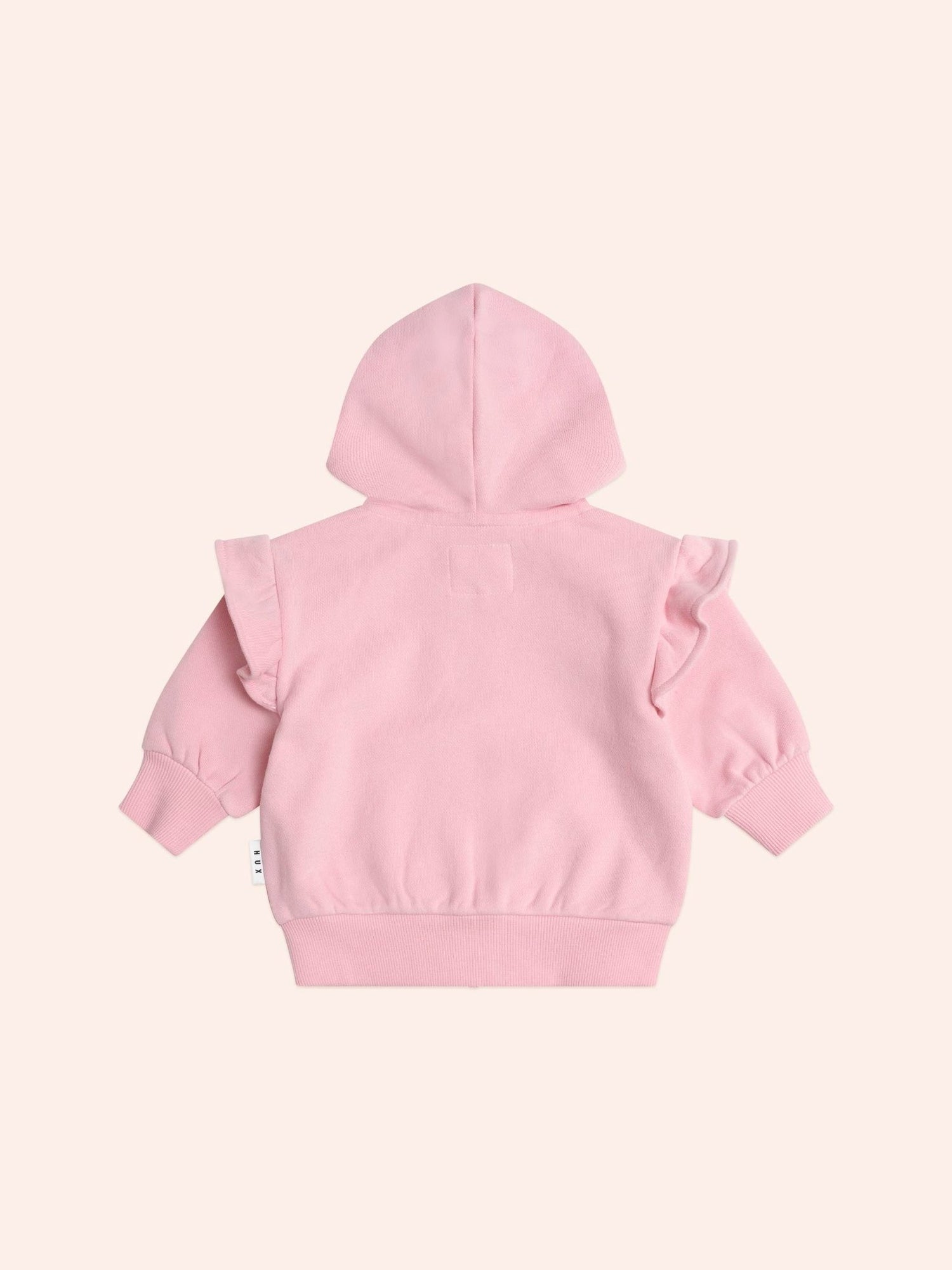 Huxbaby Zip Up Frill Hoodie Apricot Huxbaby