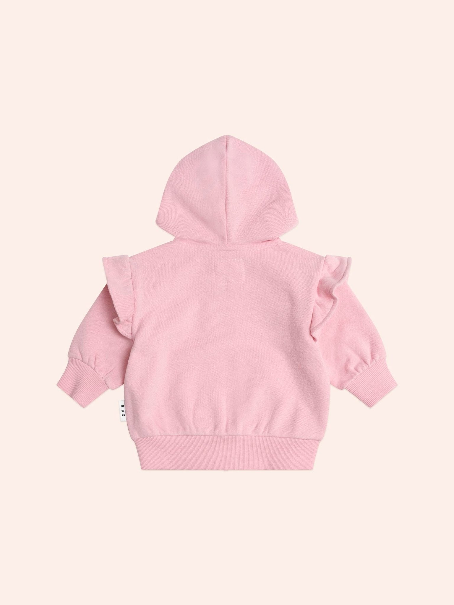 Huxbaby Zip Up Frill Hoodie Apricot Huxbaby