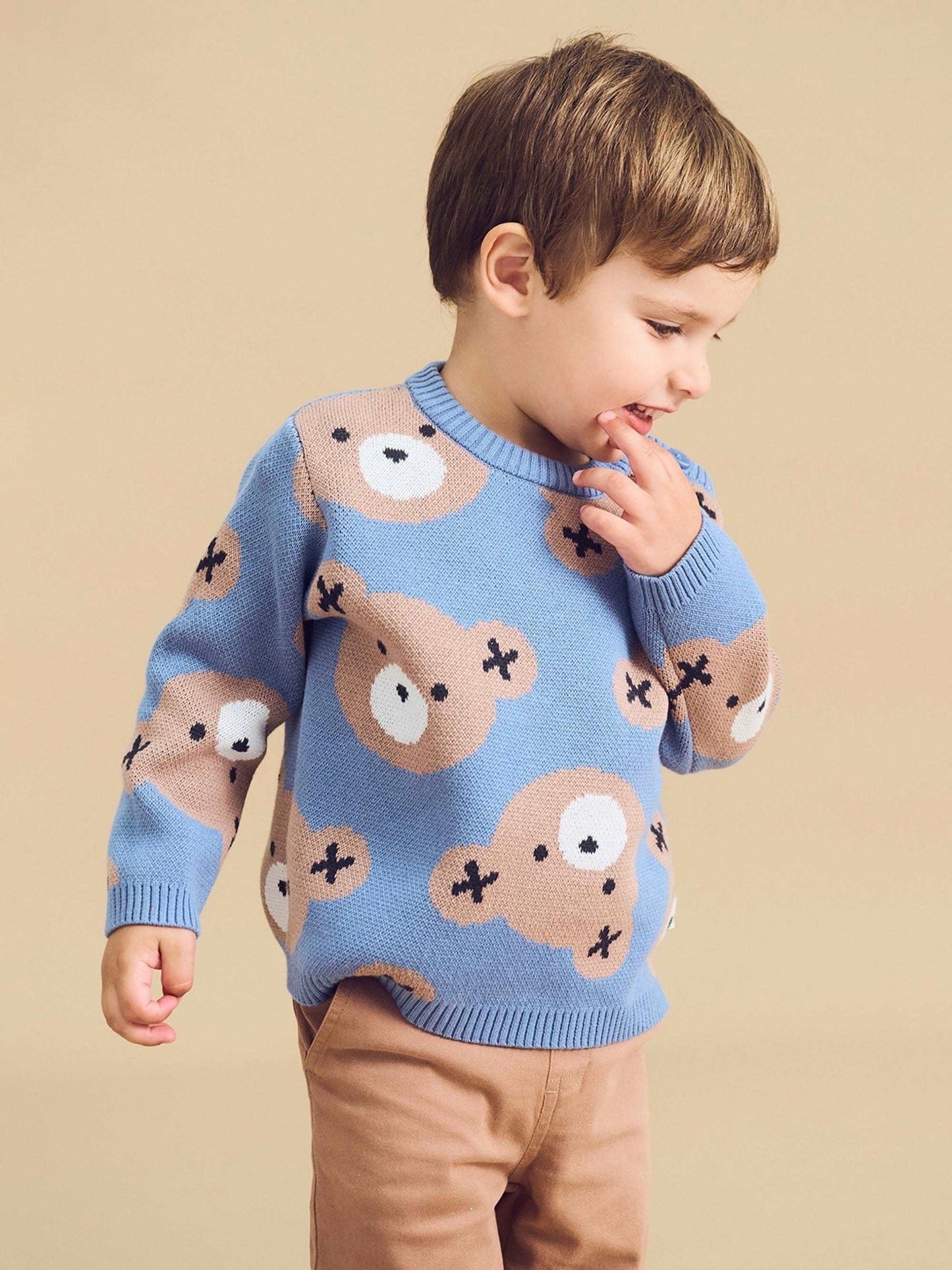 HUXBEAR KNIT JUMPER CORNFLOWER Huxbaby - enjoykidsus