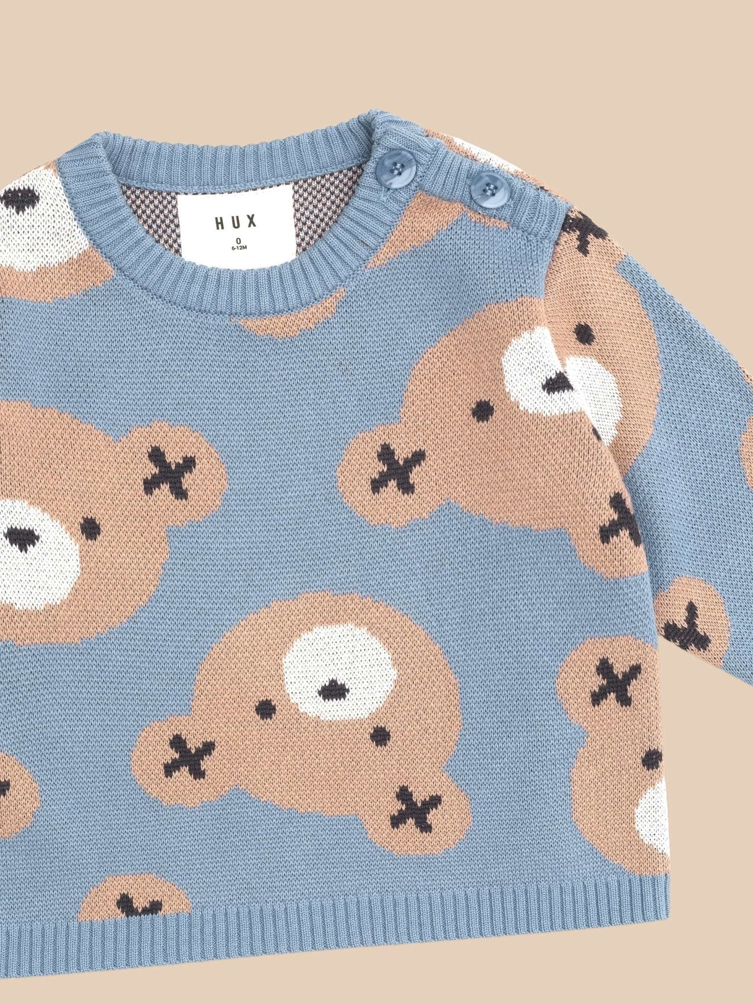 HUXBEAR KNIT JUMPER CORNFLOWER Huxbaby - enjoykidsus