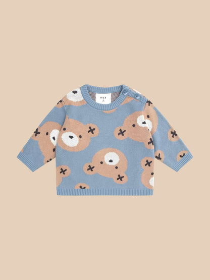 HUXBEAR KNIT JUMPER CORNFLOWER Huxbaby - enjoykidsus