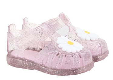 Igor Tobby Gloss Flor Glitter Sandals - Rosa Multi Glitter Igor - enjoykidsus