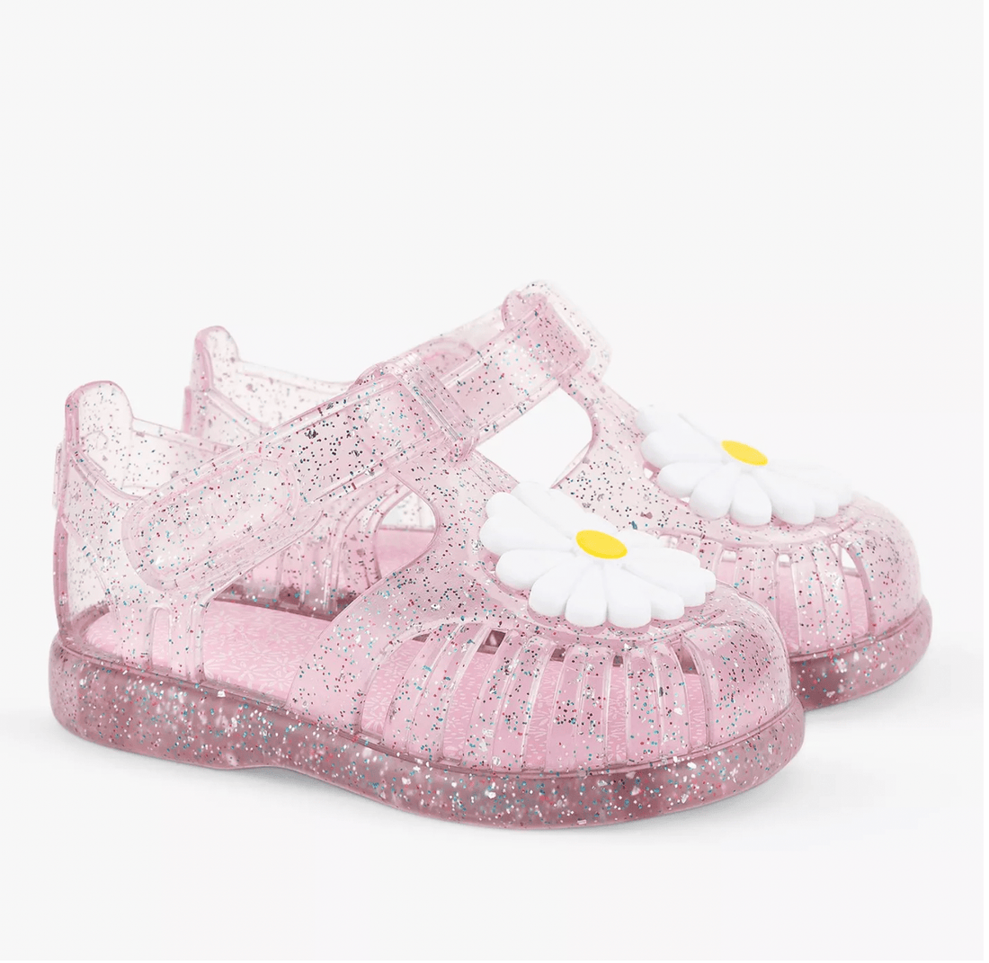 Igor Tobby Gloss Flor Glitter Sandals - Rosa Multi Glitter Igor