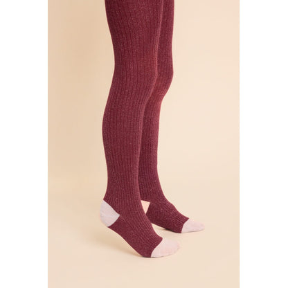 Flöss Vera Tights 2-Pack - Cranberry Pink Glitter