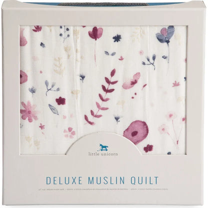 Little Unicorn Original Deluxe Muslin Quilted Throw - Fairy Gardens