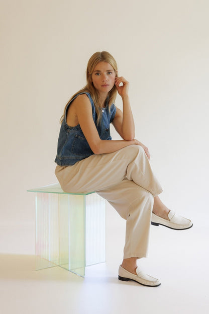 Indi &amp; Cold Denim Vest – Recycled Cotton &amp; Linen INDI&amp;COLD