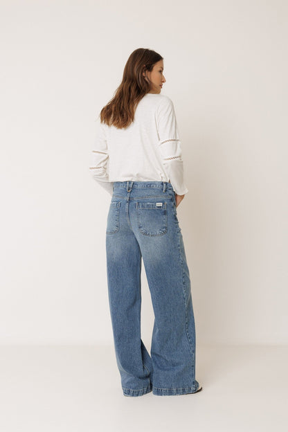 Indi &amp; Cold Romantic Combination Tee – Ecru INDI&amp;COLD