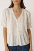 Indi & Cold Short - Sleeve Elastic Shirt – Ecru INDI&COLD
