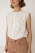 Indi & Cold Stamp - Print Sleeveless Shirt – Ecru INDI&COLD