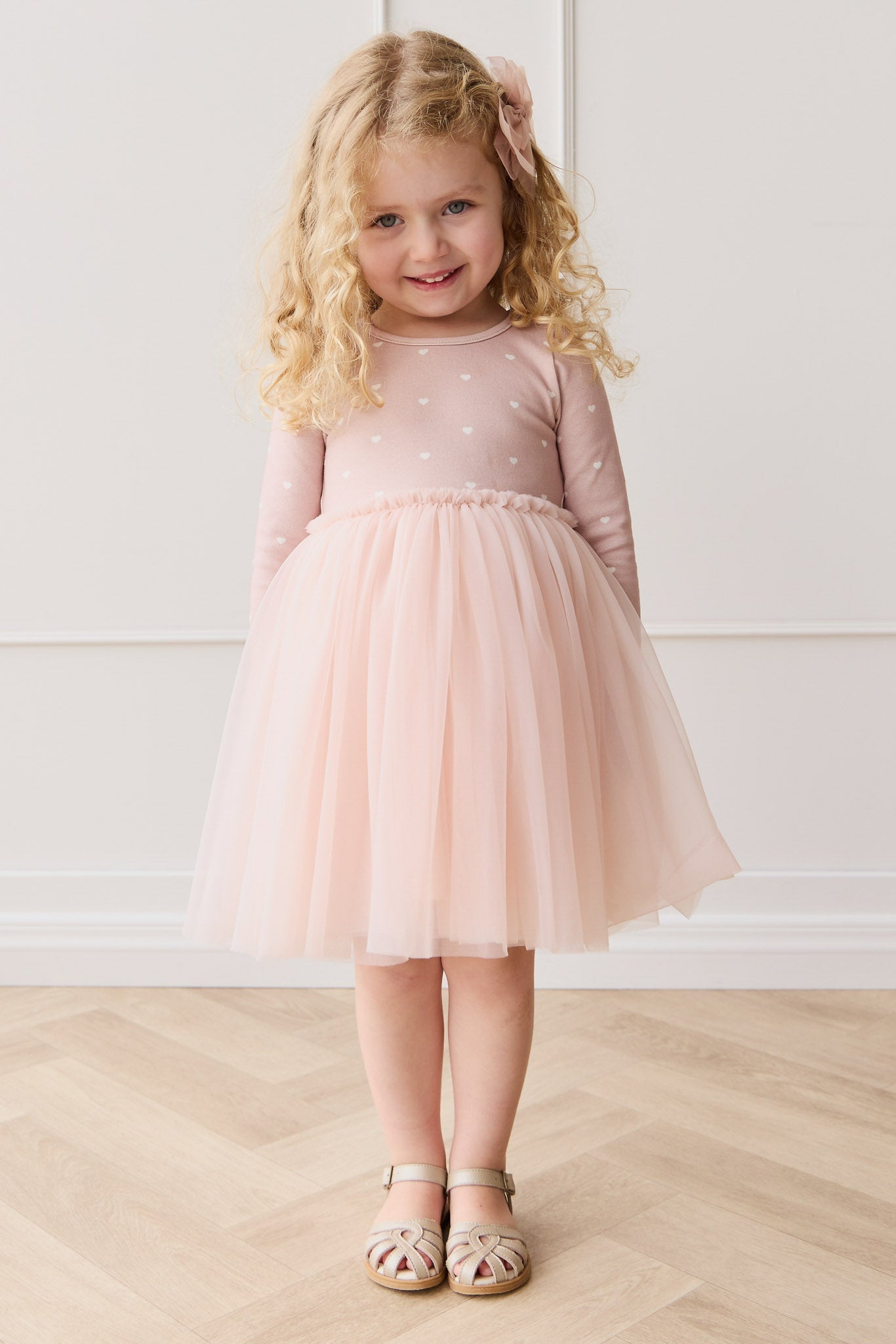 Jamie Kay Anna Tulle Dress - Petite Heart Old Rose Jamie Kay