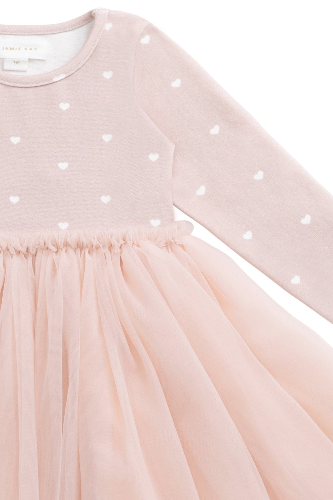 Jamie Kay Anna Tulle Dress - Petite Heart Old Rose Jamie Kay