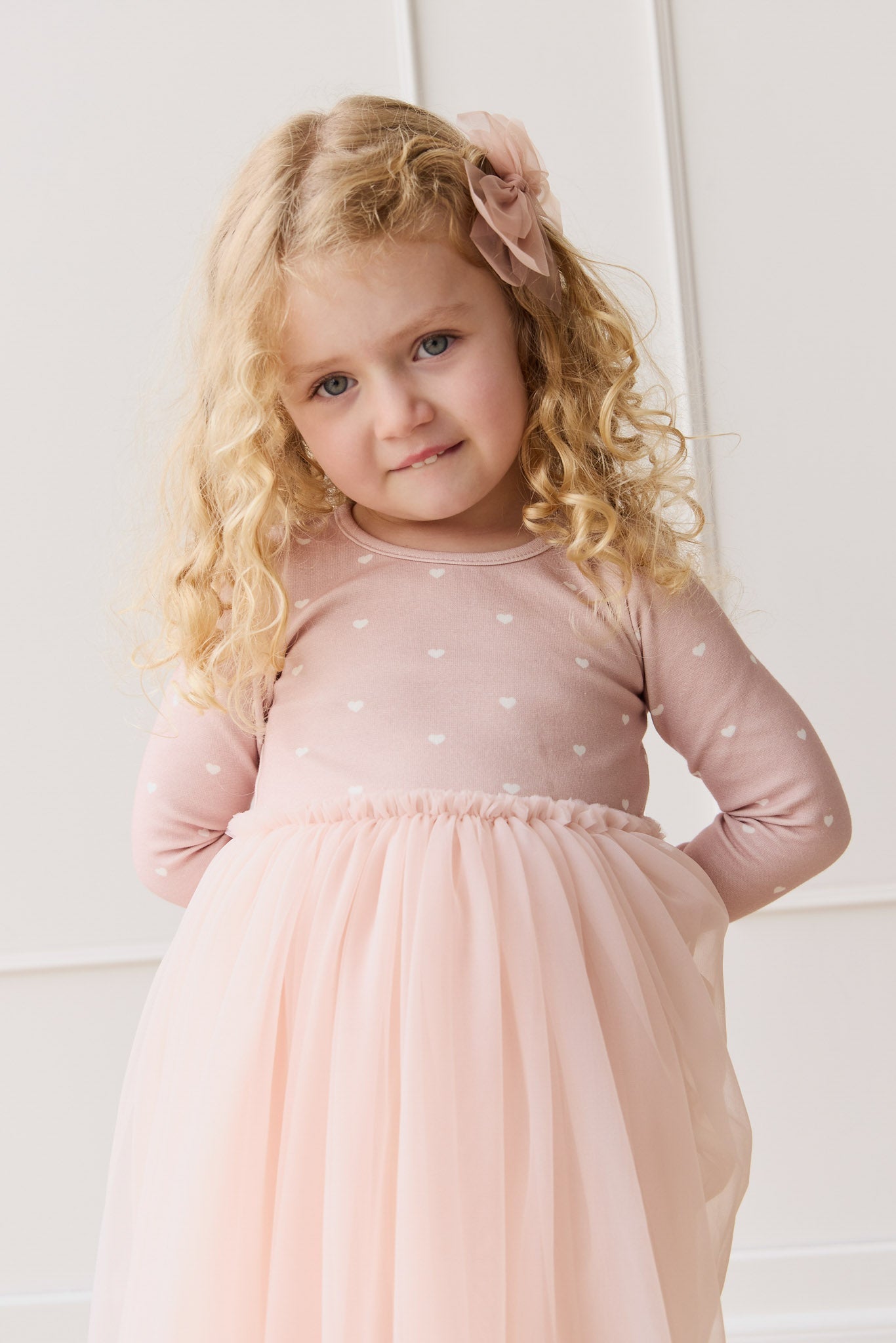 Jamie Kay Anna Tulle Dress - Petite Heart Old Rose Jamie Kay