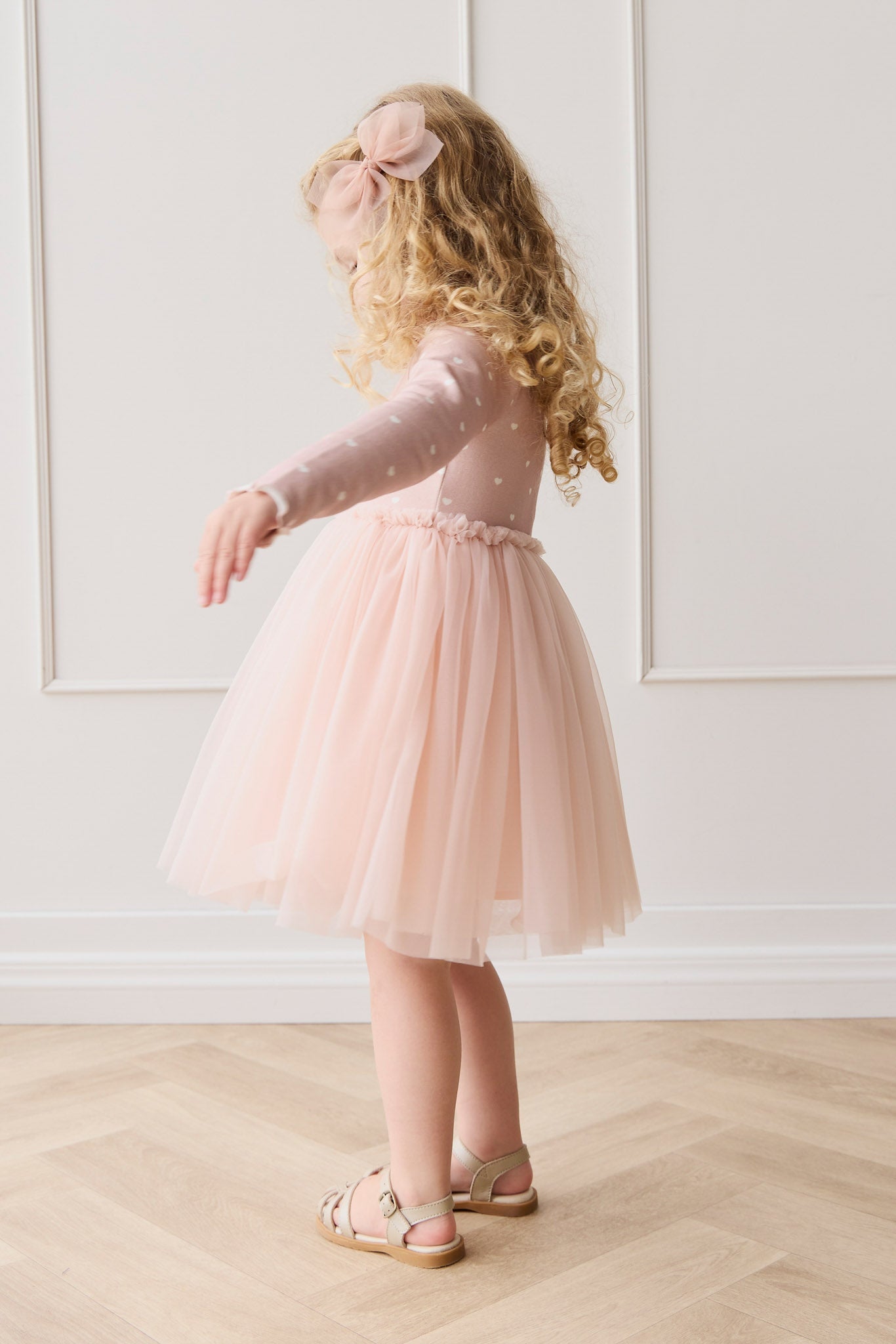 Jamie Kay Anna Tulle Dress - Petite Heart Old Rose Jamie Kay