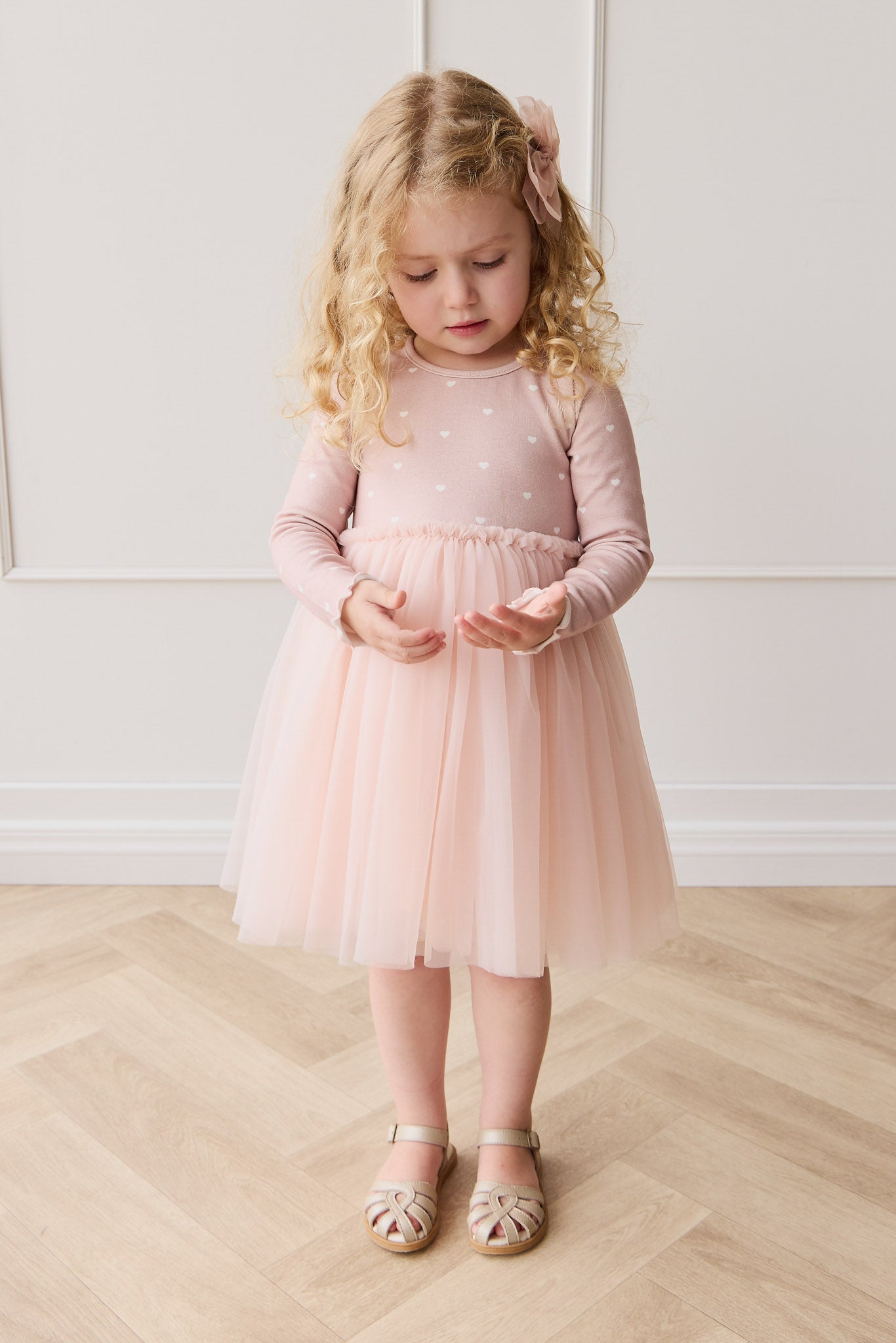 Jamie Kay Anna Tulle Dress - Petite Heart Old Rose Jamie Kay