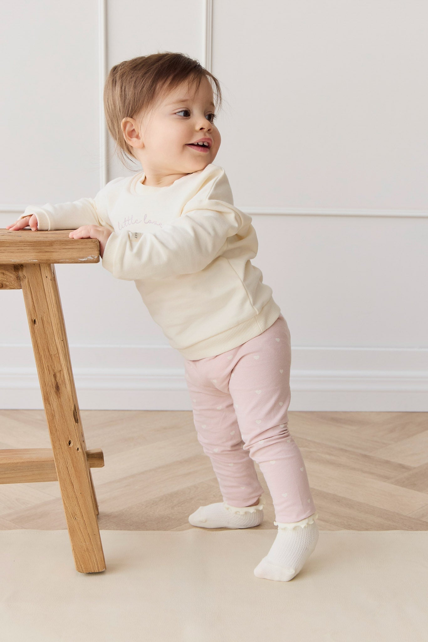 Jamie Kay Organic Cotton Everyday Legging - Petite Heart Old Rose Jamie Kay