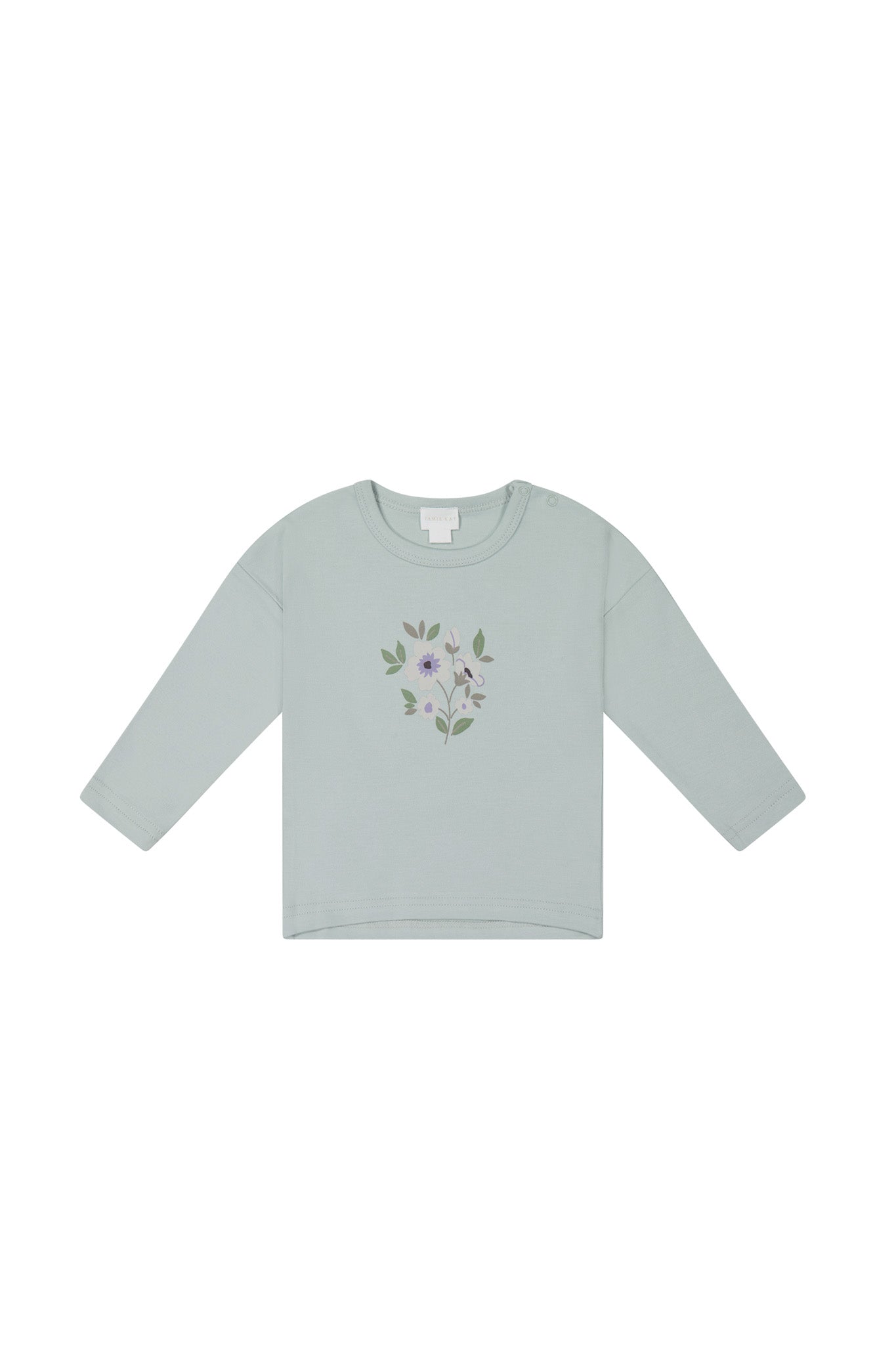 Jamie Kay Pima Cotton Marley Long Sleeve Top - Ocean Spray Jamie Kay