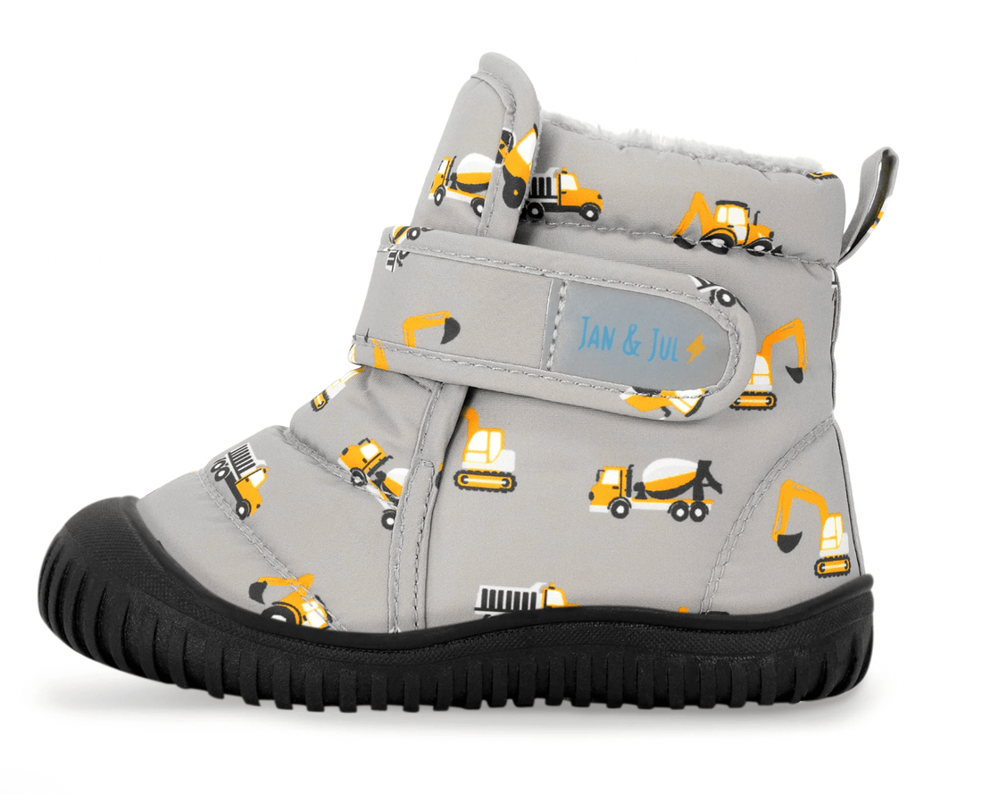 Jan &amp; Jul Jan&amp; Jul Kids Insulated Ankle Boots | Grey construction Jan &amp; Jul