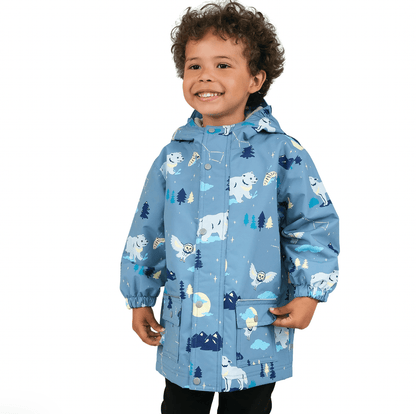 Jan &amp; Jul Kids Fleece Lined Rain Jackets | Wolf and bears Jan &amp; Jul