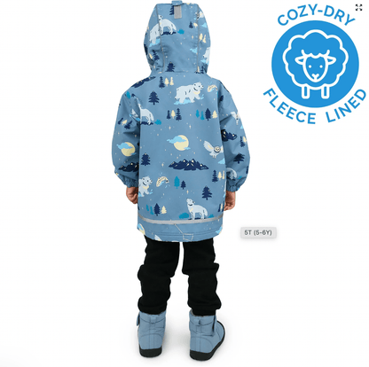Jan &amp; Jul Kids Fleece Lined Rain Jackets | Wolf and bears Jan &amp; Jul
