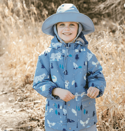 Jan &amp; Jul Kids Fleece Lined Rain Jackets | Wolf and bears Jan &amp; Jul