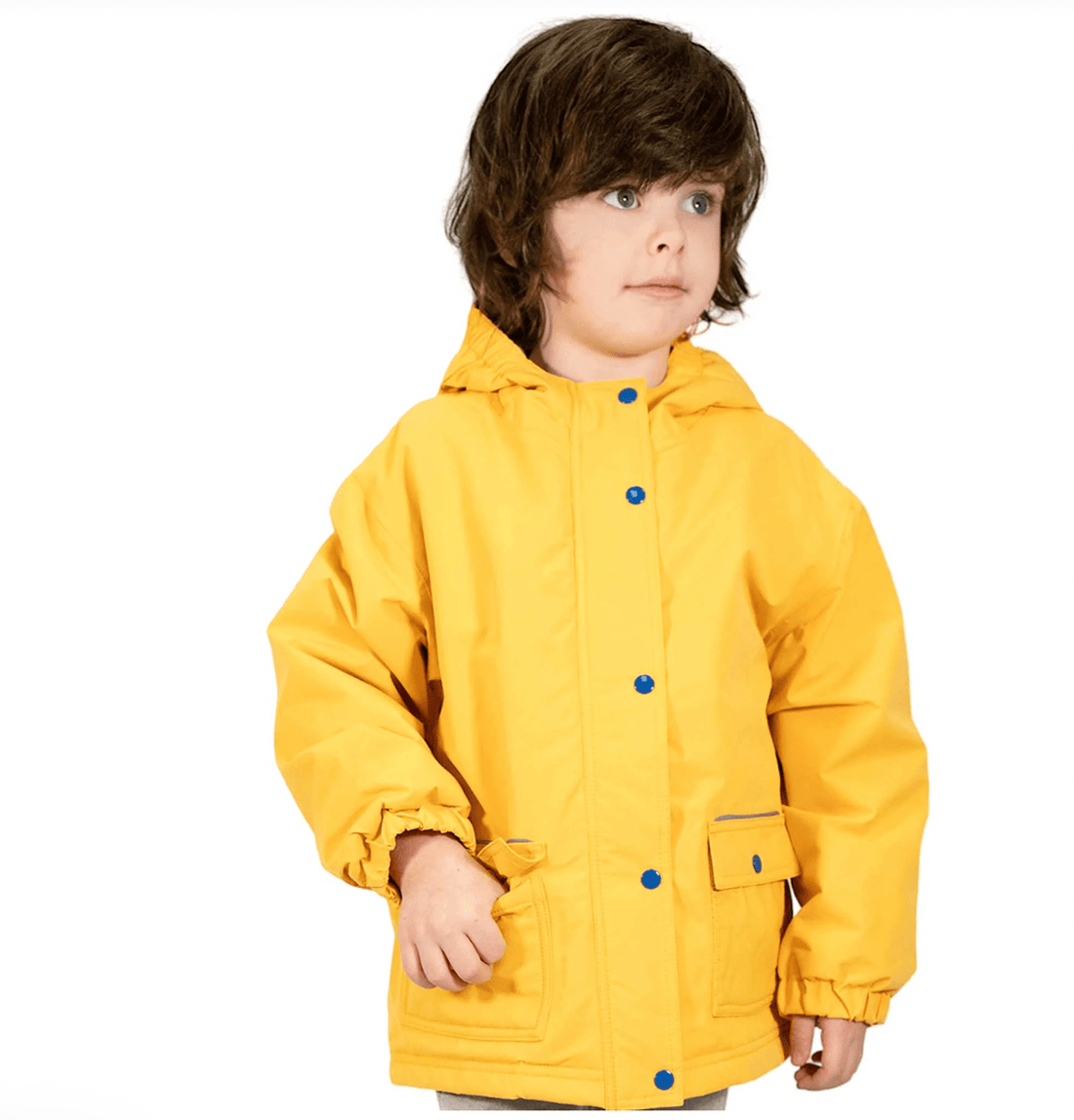 Jan &amp; Jul Kids Fleece Lined Rain Jackets | Yellow Jan &amp; Jul