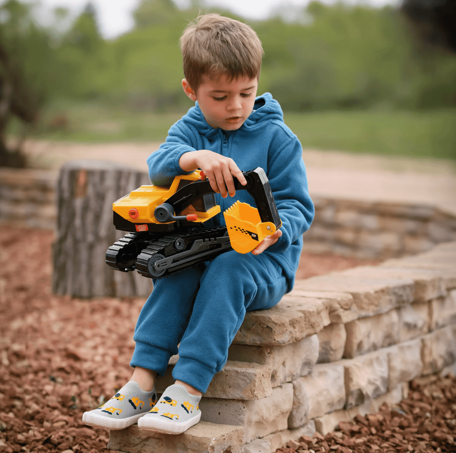 Jan &amp; Jul Kids Graphic Slip On Shoes | Grey Construction Jan &amp; Jul