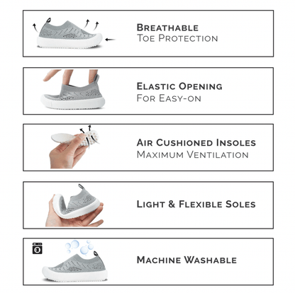 Jan &amp; Jul Kids Graphic Slip On Shoes | Grey Construction Jan &amp; Jul