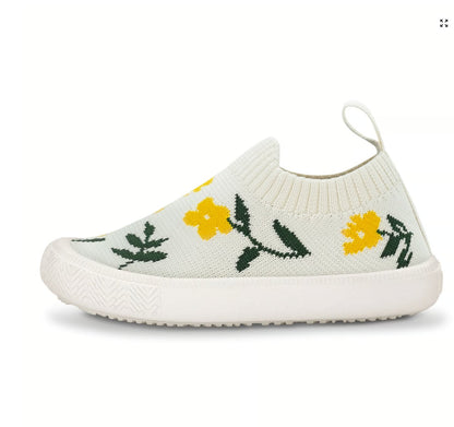 Jan &amp; Jul Kids Graphic Slip On Shoes | Yellow Flower Jan &amp; Jul