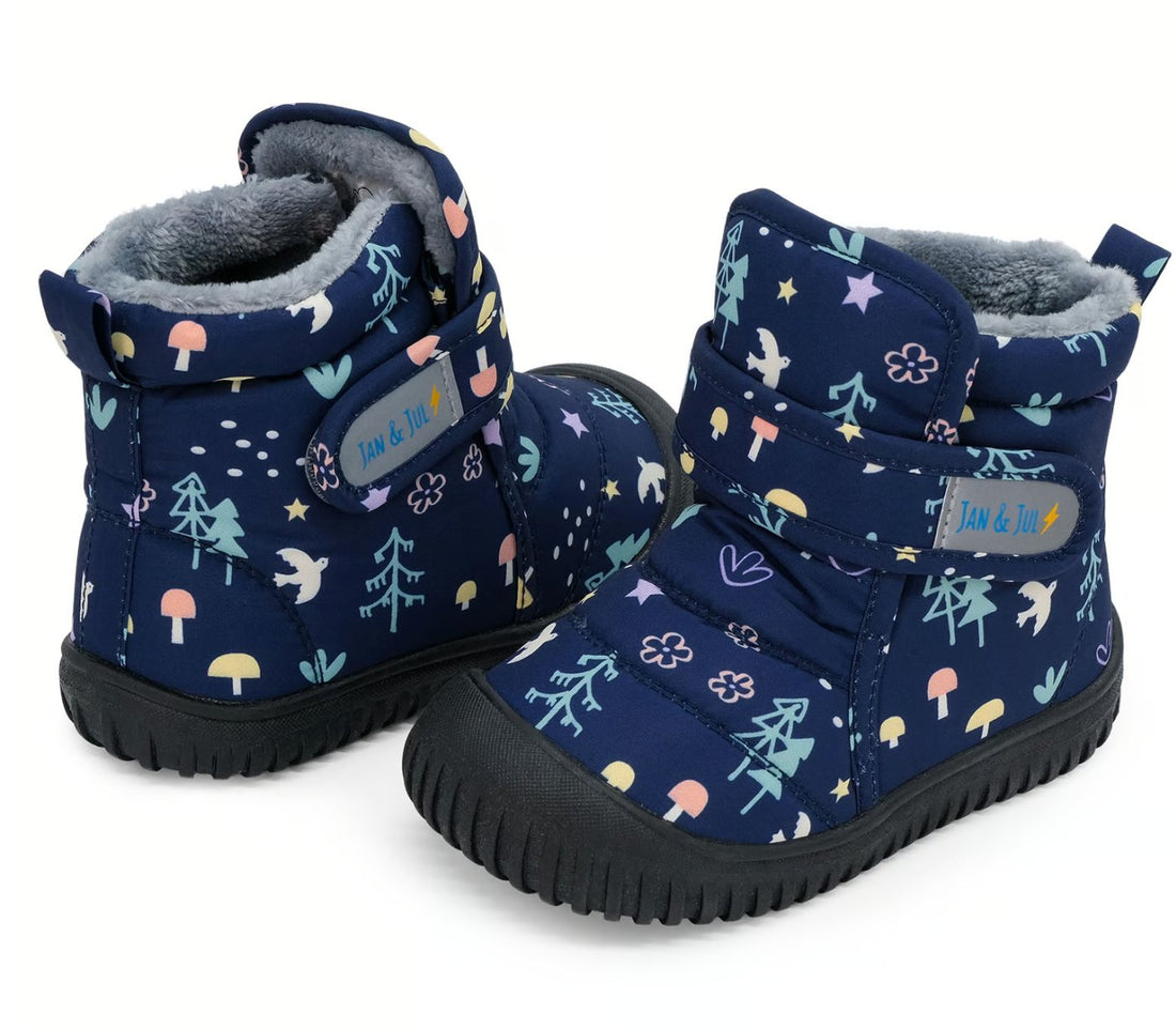 Jan &amp; Jul Kids Insulated Ankle Boots | Navy Forest Jan &amp; Jul