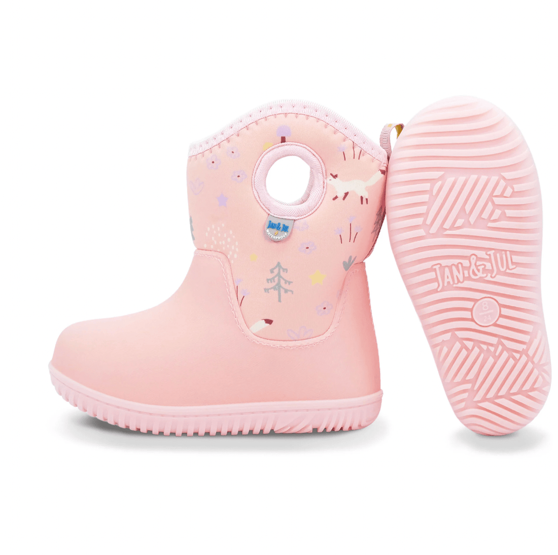 Jan &amp; Jul Kids Lite Waterproof Boots | Pink Forest Jan &amp; Jul